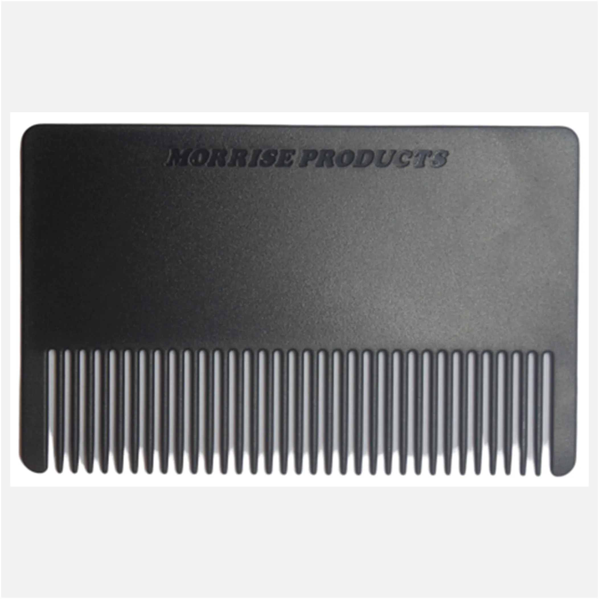 Three credit-card-sized combs shown at wallet scale.